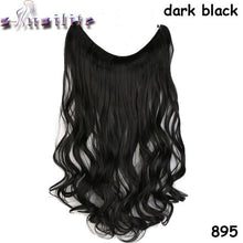 Load image into Gallery viewer, S-noilite Long 24&quot; Brown Synthetic Hair Fish Line Invisible Straight Hair Extension Heat Resistant Real natural Hair Piece - X-scape Store