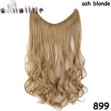 Load image into Gallery viewer, S-noilite Long 24&quot; Brown Synthetic Hair Fish Line Invisible Straight Hair Extension Heat Resistant Real natural Hair Piece - X-scape Store