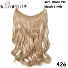Load image into Gallery viewer, S-noilite Long 24&quot; Brown Synthetic Hair Fish Line Invisible Straight Hair Extension Heat Resistant Real natural Hair Piece - X-scape Store