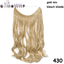 Load image into Gallery viewer, S-noilite Long 24&quot; Brown Synthetic Hair Fish Line Invisible Straight Hair Extension Heat Resistant Real natural Hair Piece - X-scape Store