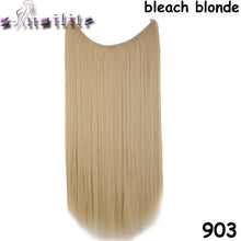 Load image into Gallery viewer, S-noilite Long 24&quot; Brown Synthetic Hair Fish Line Invisible Straight Hair Extension Heat Resistant Real natural Hair Piece - X-scape Store