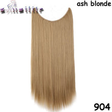 Load image into Gallery viewer, S-noilite Long 24&quot; Brown Synthetic Hair Fish Line Invisible Straight Hair Extension Heat Resistant Real natural Hair Piece - X-scape Store