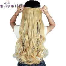 Load image into Gallery viewer, S-noilite 61CM 24&quot; baby blonde Curly Long Women 3/4 Full Head Clip in Hair Extensions Real Thick Synthetic hairpiece for human - X-scape Store