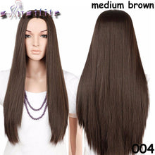 Load image into Gallery viewer, S-noilite Real Natural Ladies 25&quot; Long Straight Half Wig Heat Resistant Black Brown Blonde Synthetic Hair Wigs for human - X-scape Store
