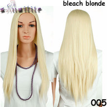 Load image into Gallery viewer, S-noilite Real Natural Ladies 25&quot; Long Straight Half Wig Heat Resistant Black Brown Blonde Synthetic Hair Wigs for human - X-scape Store