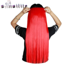 Load image into Gallery viewer, S-noilite Long 26 inches Straight 68CM 100% Real Thick 150g 3/4 Full Head Clip in Hair Extensions Synthetic for human - X-scape Store