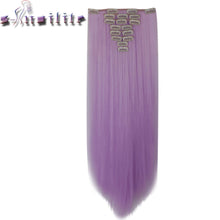 Load image into Gallery viewer, S-noilite Women 8Pcs/Set 18Clips on 66CM Straight Full Head Clip in Hair Extensions 100% real natural Synthetic for human - X-scape Store