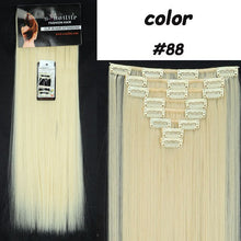 Load image into Gallery viewer, S-noilite Women 8Pcs/Set 18Clips on 66CM Straight Full Head Clip in Hair Extensions 100% real natural Synthetic for human - X-scape Store