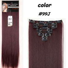 Load image into Gallery viewer, S-noilite Women 8Pcs/Set 18Clips on 66CM Straight Full Head Clip in Hair Extensions 100% real natural Synthetic for human - X-scape Store