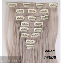 Load image into Gallery viewer, S-noilite Women 8Pcs/Set 18Clips on 66CM Straight Full Head Clip in Hair Extensions 100% real natural Synthetic for human - X-scape Store