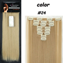 Load image into Gallery viewer, S-noilite Women 8Pcs/Set 18Clips on 66CM Straight Full Head Clip in Hair Extensions 100% real natural Synthetic for human - X-scape Store