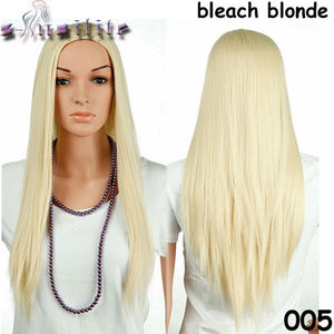 S-noilite 63.5cm Long Curly Women Half Wig Synthetic Hair Vogue Ladies 3/4 Full Wigs Soft for human - X-scape Store