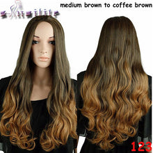 Load image into Gallery viewer, S-noilite 63.5cm Long Curly Women Half Wig Synthetic Hair Vogue Ladies 3/4 Full Wigs Soft for human - X-scape Store