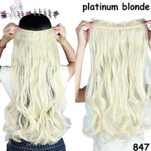 Load image into Gallery viewer, S-noilite 24 inches Curly Clip in Full Head Hair Extensions One Piece 5 Clips for human Cosplay Synthetic Hair Red Pink Purple - X-scape Store