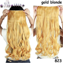 Load image into Gallery viewer, S-noilite 24 inches Curly Clip in Full Head Hair Extensions One Piece 5 Clips for human Cosplay Synthetic Hair Red Pink Purple - X-scape Store