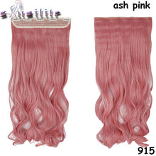 Load image into Gallery viewer, S-noilite 24 inches Curly Clip in Full Head Hair Extensions One Piece 5 Clips for human Cosplay Synthetic Hair Red Pink Purple - X-scape Store