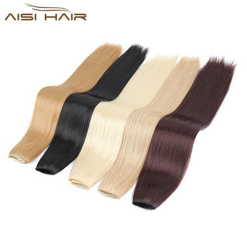 Silky Straight High Temperature Fiber Synthetic Clip in Hair Extensions for Women - X-scape Store