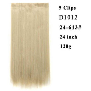 Silky Straight High Temperature Fiber Synthetic Clip in Hair Extensions for Women - X-scape Store