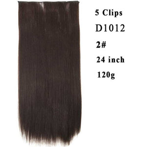 Silky Straight High Temperature Fiber Synthetic Clip in Hair Extensions for Women - X-scape Store