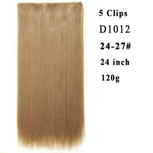 Silky Straight High Temperature Fiber Synthetic Clip in Hair Extensions for Women - X-scape Store