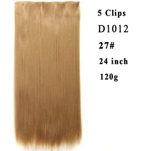 Silky Straight High Temperature Fiber Synthetic Clip in Hair Extensions for Women - X-scape Store