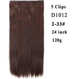 Silky Straight High Temperature Fiber Synthetic Clip in Hair Extensions for Women - X-scape Store