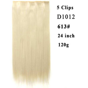 Silky Straight High Temperature Fiber Synthetic Clip in Hair Extensions for Women - X-scape Store