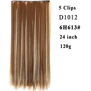 Silky Straight High Temperature Fiber Synthetic Clip in Hair Extensions for Women - X-scape Store