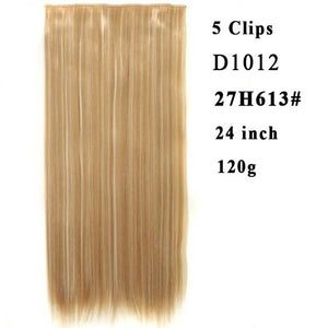 Silky Straight High Temperature Fiber Synthetic Clip in Hair Extensions for Women - X-scape Store