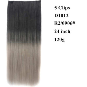 Silky Straight High Temperature Fiber Synthetic Clip in Hair Extensions for Women - X-scape Store