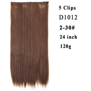 Silky Straight High Temperature Fiber Synthetic Clip in Hair Extensions for Women - X-scape Store