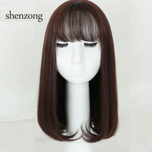 SHANGKE Long Bob Female Wig Women Heat Resistant Synthetic Hair Wigs For Black White Women Fake Hair Pieces 6 Colors Available - X-scape Store