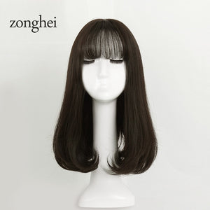 SHANGKE Long Bob Female Wig Women Heat Resistant Synthetic Hair Wigs For Black White Women Fake Hair Pieces 6 Colors Available - X-scape Store