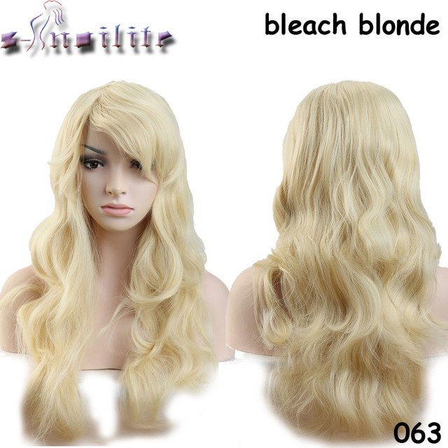 S-noilite Long 18inches Real Natural Wave Women Wigs Heat Resistant Synthetic Full Hair Wig for human party Hairpieces - X-scape Store