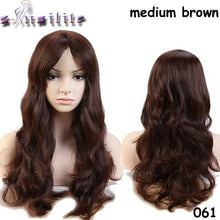 Load image into Gallery viewer, S-noilite Long 18inches Real Natural Wave Women Wigs Heat Resistant Synthetic Full Hair Wig for human party Hairpieces - X-scape Store