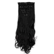 Load image into Gallery viewer, S-noilite 8Pcs/Set Full Head Clip in Thick Hair Extensions 18 Clips ins Hair Extension 24&quot; Curly Hairpieces Synthetic for human - X-scape Store