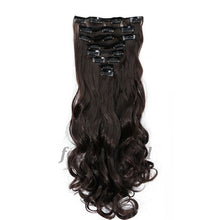 Load image into Gallery viewer, S-noilite 8Pcs/Set Full Head Clip in Thick Hair Extensions 18 Clips ins Hair Extension 24&quot; Curly Hairpieces Synthetic for human - X-scape Store
