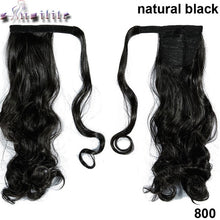 Load image into Gallery viewer, S-noilite 43CM Long Wavy Real Natural Ponytail Clip in Pony tail Hair Extensions Wrap Around on Synthetic Hair Piece for human - X-scape Store