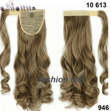 Load image into Gallery viewer, S-noilite 43CM Long Wavy Real Natural Ponytail Clip in Pony tail Hair Extensions Wrap Around on Synthetic Hair Piece for human - X-scape Store
