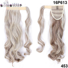 Load image into Gallery viewer, S-noilite 43CM Long Wavy Real Natural Ponytail Clip in Pony tail Hair Extensions Wrap Around on Synthetic Hair Piece for human - X-scape Store