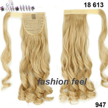 Load image into Gallery viewer, S-noilite 43CM Long Wavy Real Natural Ponytail Clip in Pony tail Hair Extensions Wrap Around on Synthetic Hair Piece for human - X-scape Store