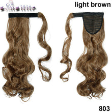 Load image into Gallery viewer, S-noilite 43CM Long Wavy Real Natural Ponytail Clip in Pony tail Hair Extensions Wrap Around on Synthetic Hair Piece for human - X-scape Store