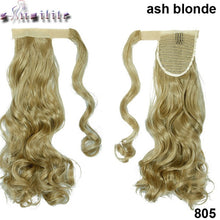 Load image into Gallery viewer, S-noilite 43CM Long Wavy Real Natural Ponytail Clip in Pony tail Hair Extensions Wrap Around on Synthetic Hair Piece for human - X-scape Store