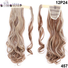 Load image into Gallery viewer, S-noilite 43CM Long Wavy Real Natural Ponytail Clip in Pony tail Hair Extensions Wrap Around on Synthetic Hair Piece for human - X-scape Store