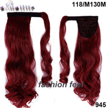 Load image into Gallery viewer, S-noilite 43CM Long Wavy Real Natural Ponytail Clip in Pony tail Hair Extensions Wrap Around on Synthetic Hair Piece for human - X-scape Store