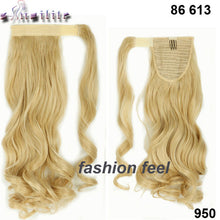 Load image into Gallery viewer, S-noilite 43CM Long Wavy Real Natural Ponytail Clip in Pony tail Hair Extensions Wrap Around on Synthetic Hair Piece for human - X-scape Store