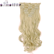 Load image into Gallery viewer, S-noilite Long Curly 8PIECE/SET Real Thick 180g Clip in Full Head Hair Extensions Extentions human Synthetic Hair Style - X-scape Store