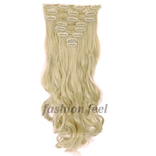 Load image into Gallery viewer, S-noilite Long Curly 8PIECE/SET Real Thick 180g Clip in Full Head Hair Extensions Extentions human Synthetic Hair Style - X-scape Store