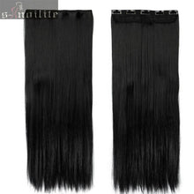 Load image into Gallery viewer, S-noilite Fall to waist 46-76 CM Longest Clip in for human Hair Extensions One Piece Real Natural Thick Synthetic hair Extention - X-scape Store