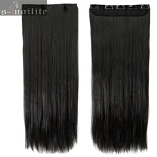 Load image into Gallery viewer, S-noilite Fall to waist 46-76 CM Longest Clip in for human Hair Extensions One Piece Real Natural Thick Synthetic hair Extention - X-scape Store